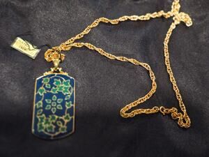 Vintage 1950s cloisonne Thailand necklace